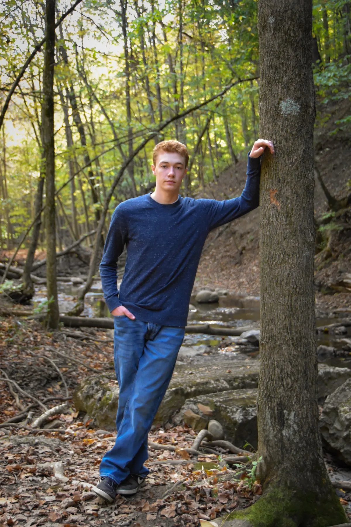 Young athlete in action during youth sports game